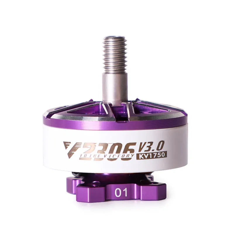 FPV brushless motor V2306 for 5-inch UAV crossing machine in orange and pink plastic with flash function