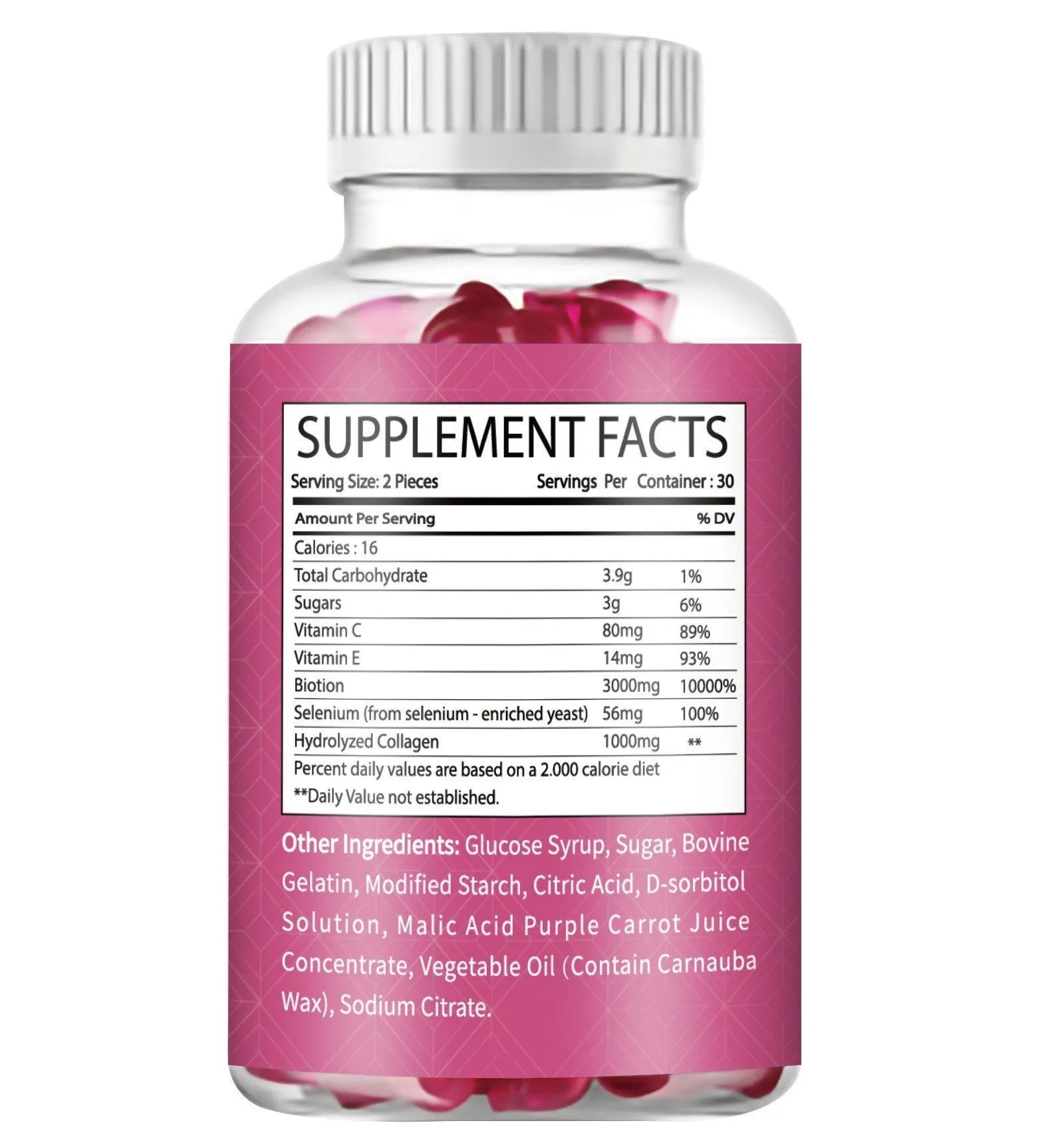 Collagen Gummies soft candy dietary supplement 60 capsules