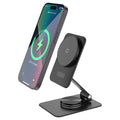 Black digital magnetic wireless charger 15W with Type-C interface for Apple iPhone models