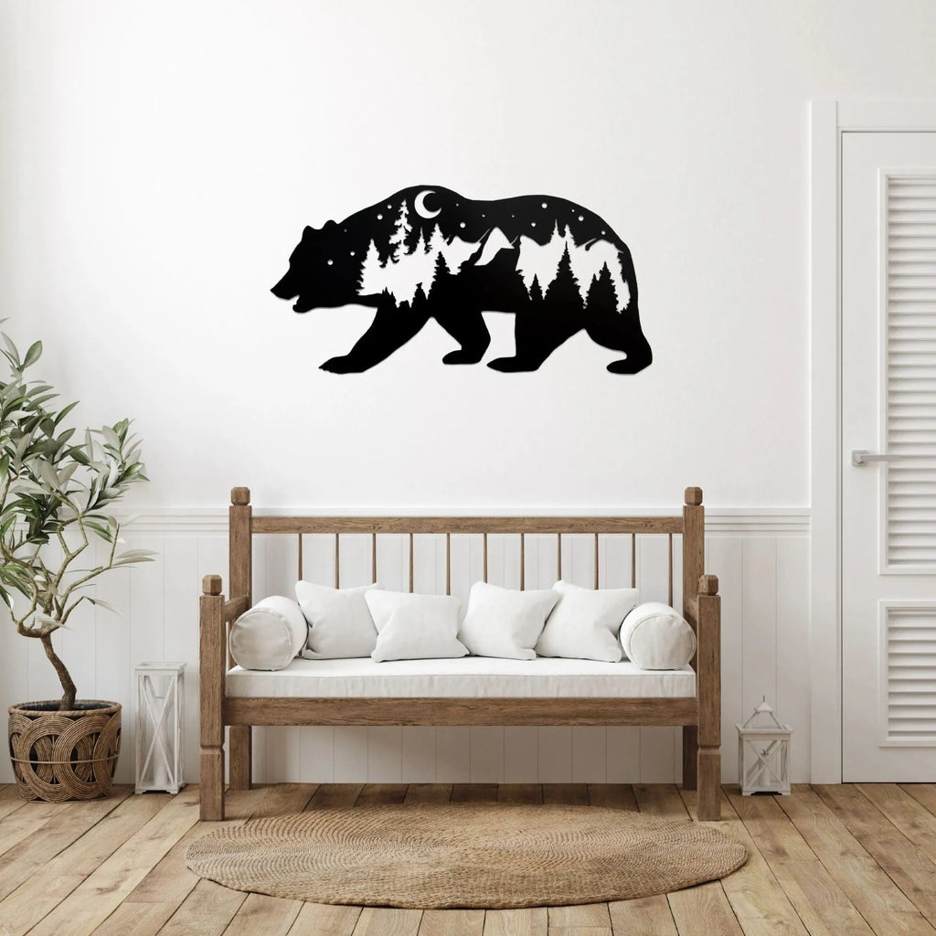 Metal animal letter lotus wall decoration in iron with modern simple style, available in multiple sizes