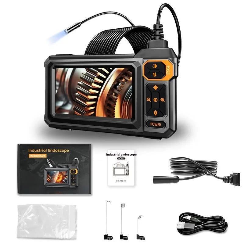 High definition endoscope with 8mm probe, 1000mm working length, 100W pixel, LED light, and accessories for automotive repair