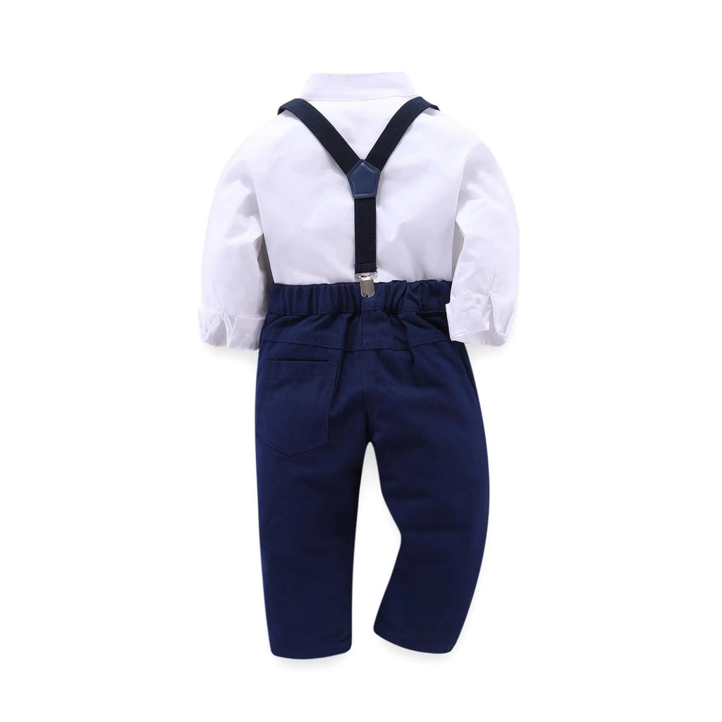 Blue European style boys suit for children aged 8+ in regenerated cellulose fabric