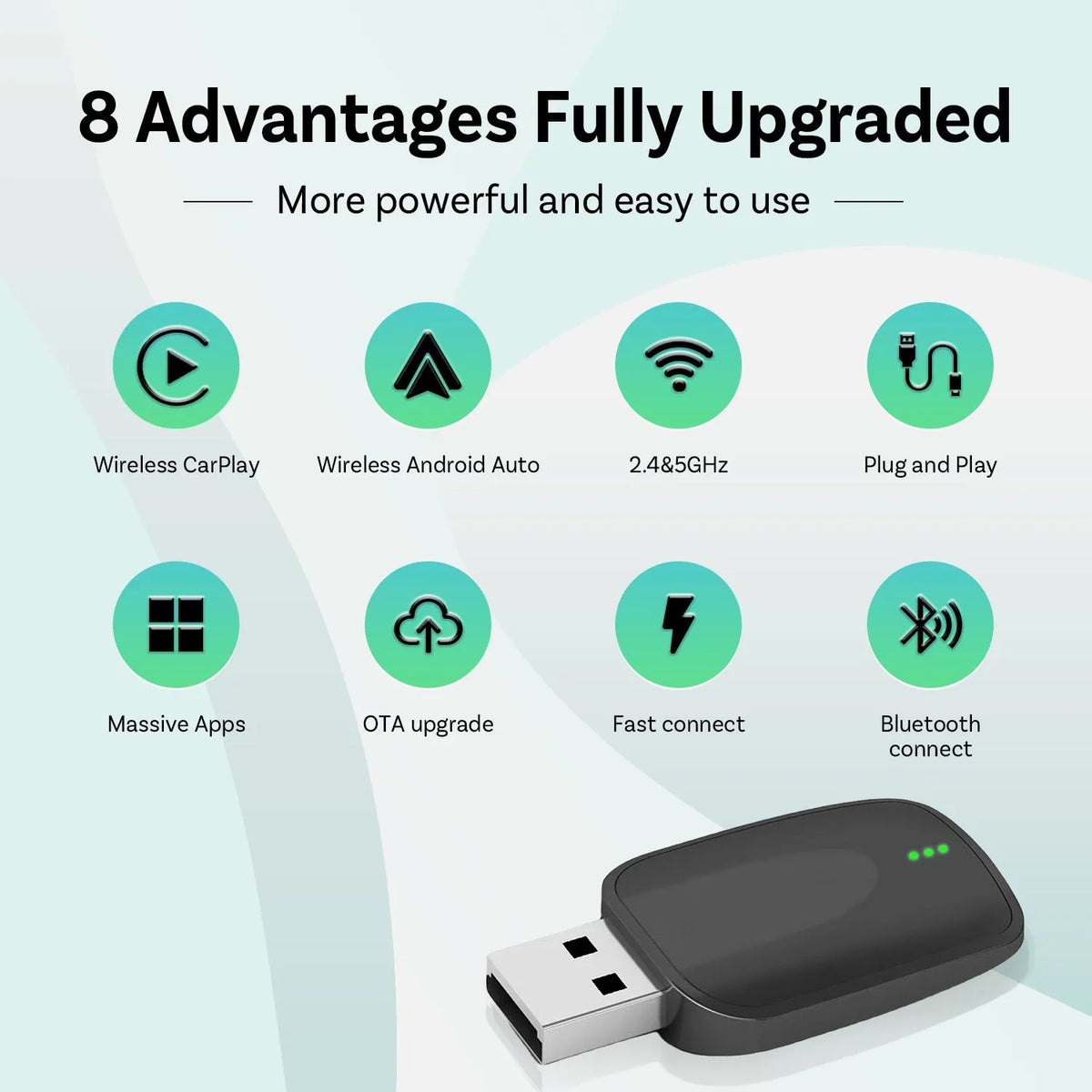 Android Auto dual channel USB drive, 64GB USB Type C Carplay box, ABS+PC silver edge, 50x20x7mm