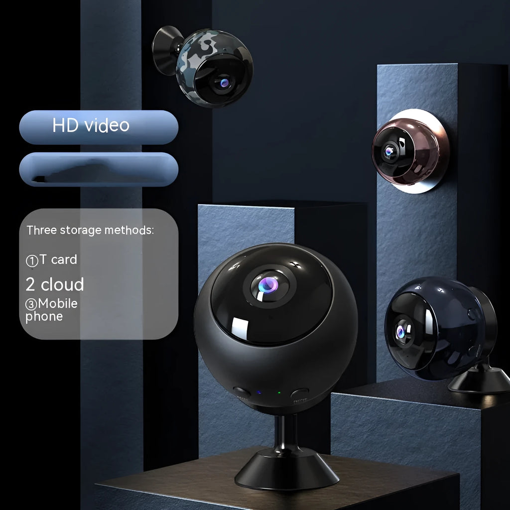 1080p wireless WIFI surveillance camera with ABS housing and wide angle lens for indoor security