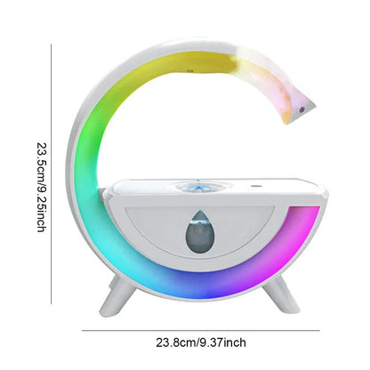 Levitating air humidifier with RGB night light, creating a mesmerizing display of floating water droplets