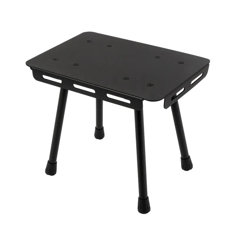 CLS aluminium folding camping stool and table with PU mat cushion inside its tactical storage bag.