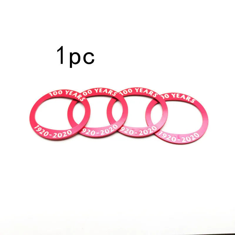Aluminium alloy 100th anniversary car modification sticker for Mazda in red colour option