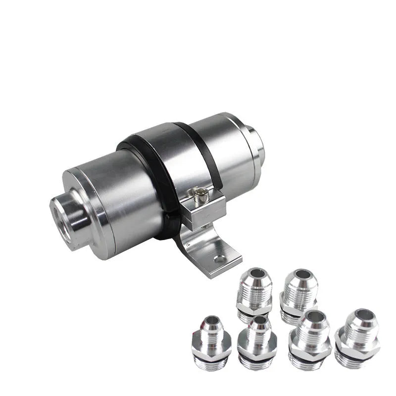 Aluminium alloy universal petrol filter bracket shown in available colours