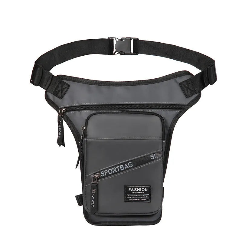 Nylon crossbody leg bag for cycling in black, blue, grey, dark green, or red