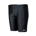Men's solid colour shark skin texture waterproof swimming trunks for surfing, shown in sizes XL to 4XL.