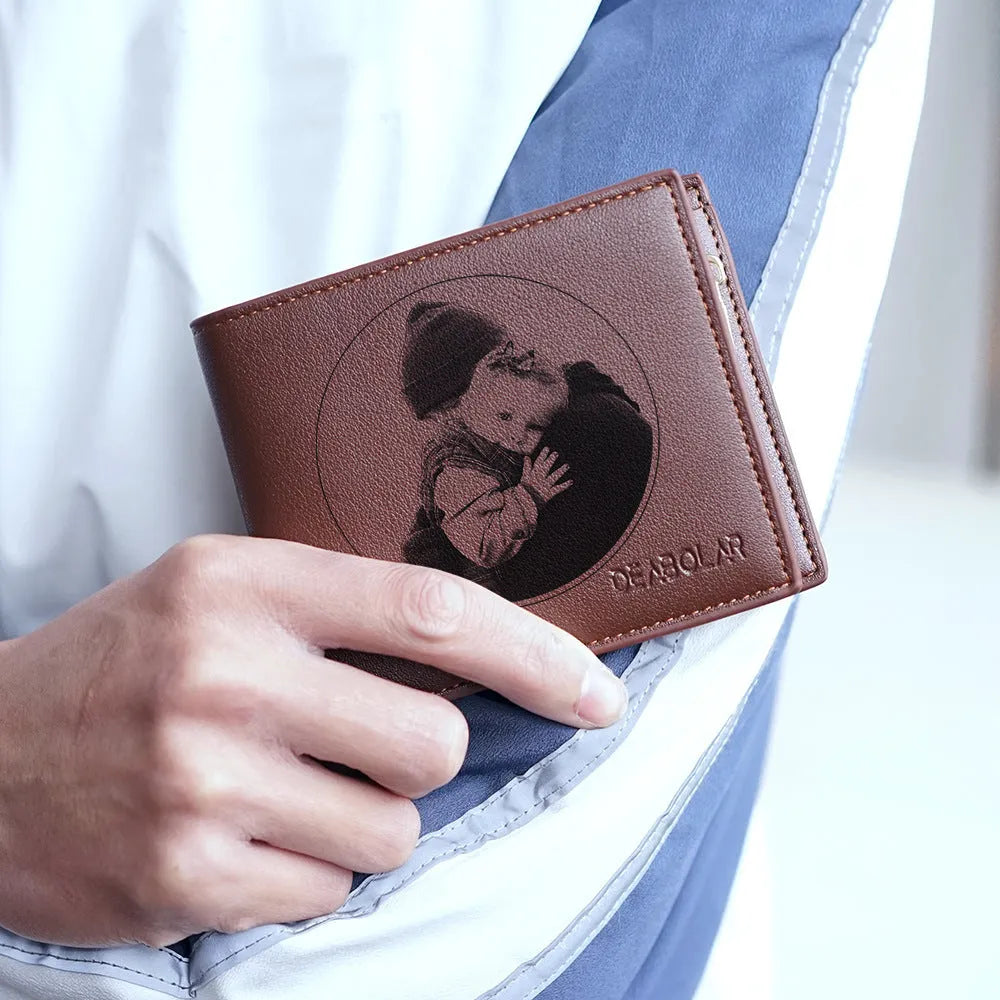 Men's leather wallet with zipper closure showing secure cash and card storage design