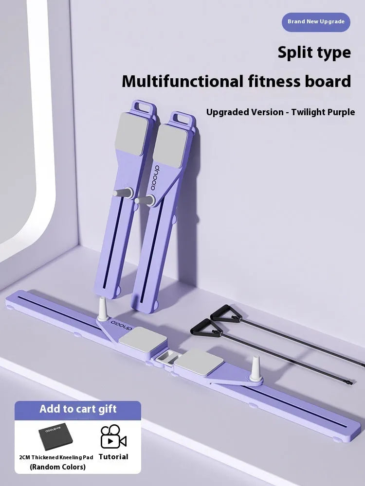 Multifunctional split skiing machine trainer, 85cm PP supine board in Twilight Purple or Peach Sky Pink
