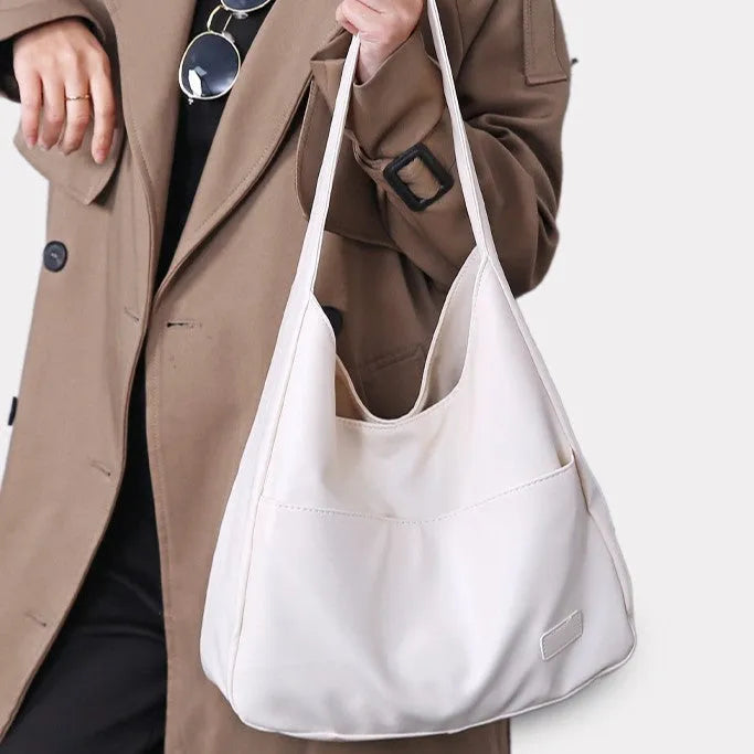 Soft PU women's retro shoulder bag in horizontal square shape with single strap