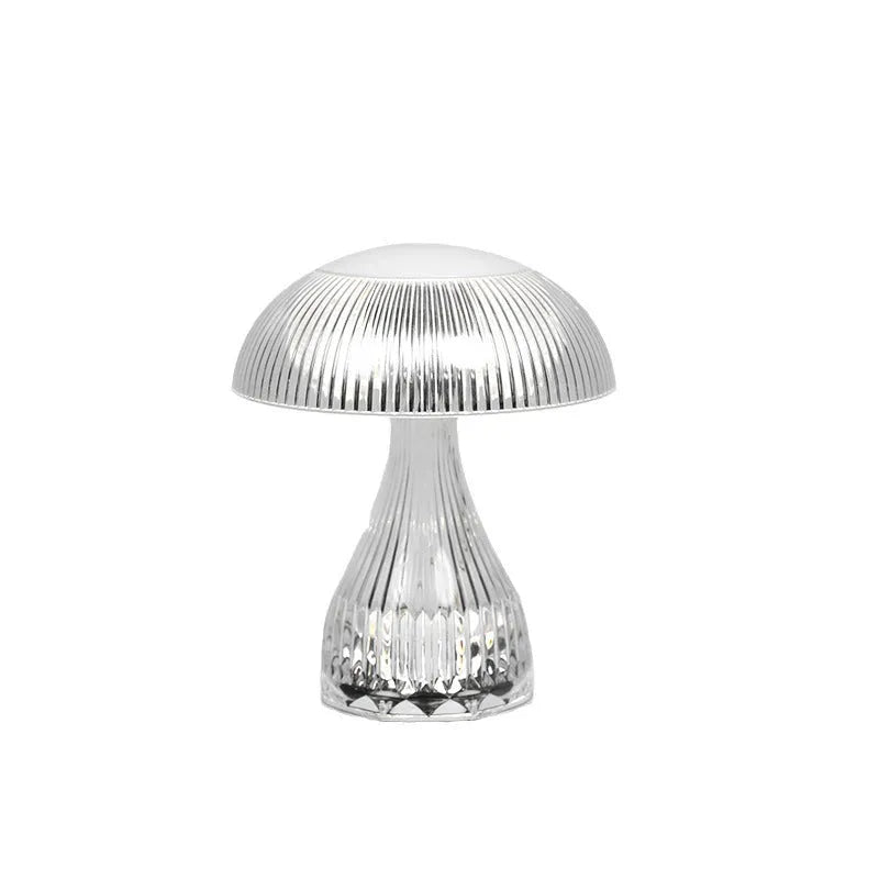 White acrylic USB rechargeable night lamp with touch control and three colour settings