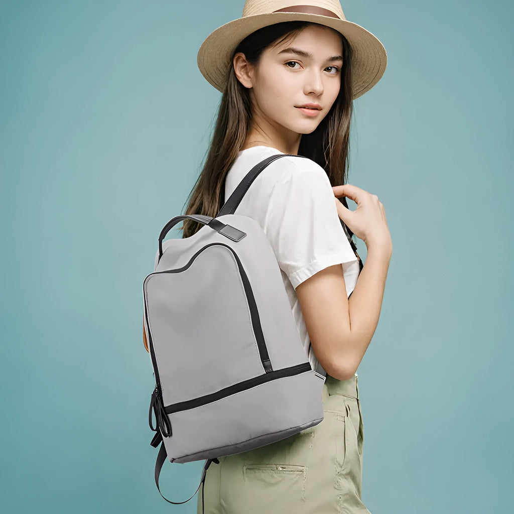 Marco Leideng light travel backpack in blue black colour with Oxford cloth construction and urban simplicity style