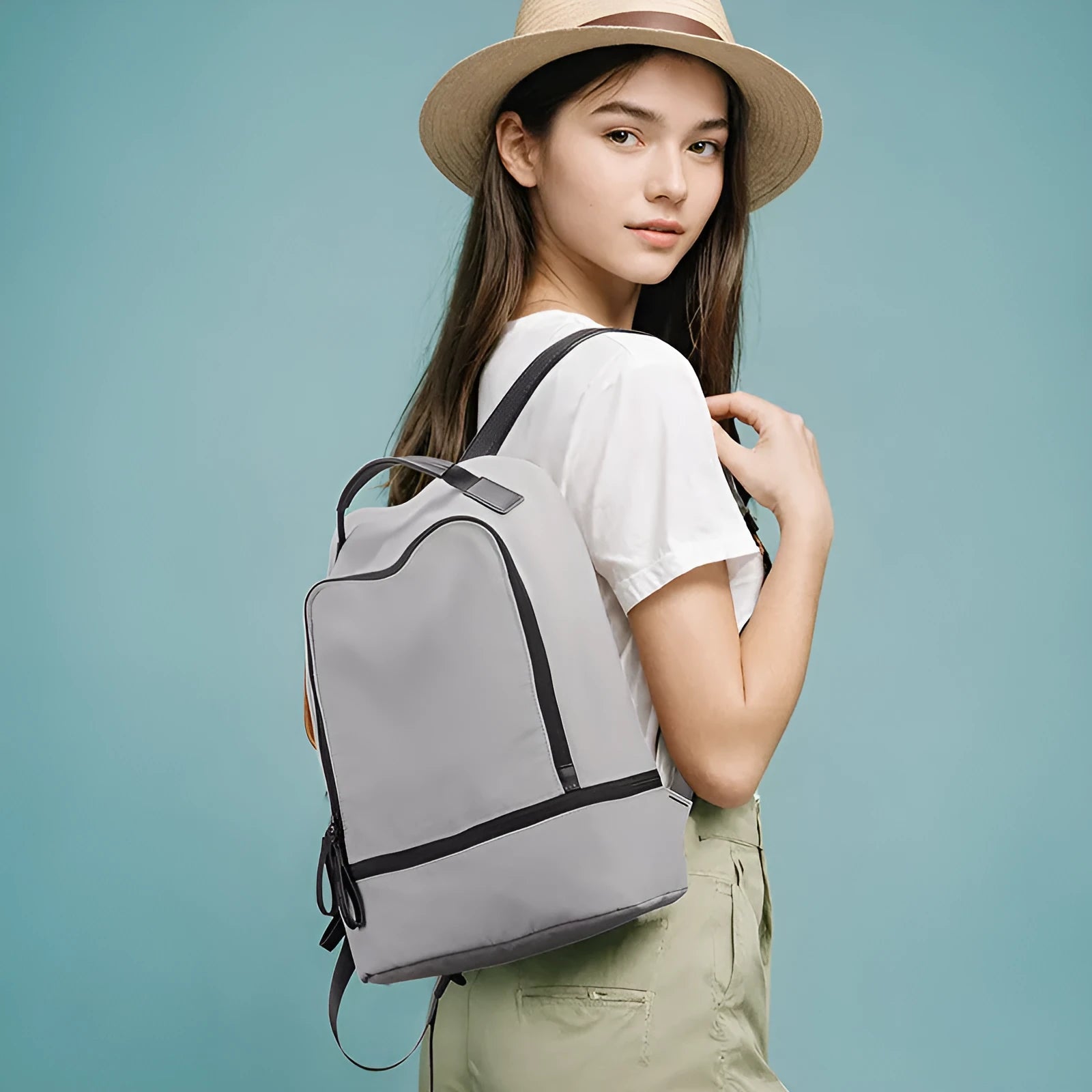 Marco Leideng light travel backpack in blue black colour with Oxford cloth construction and urban simplicity style