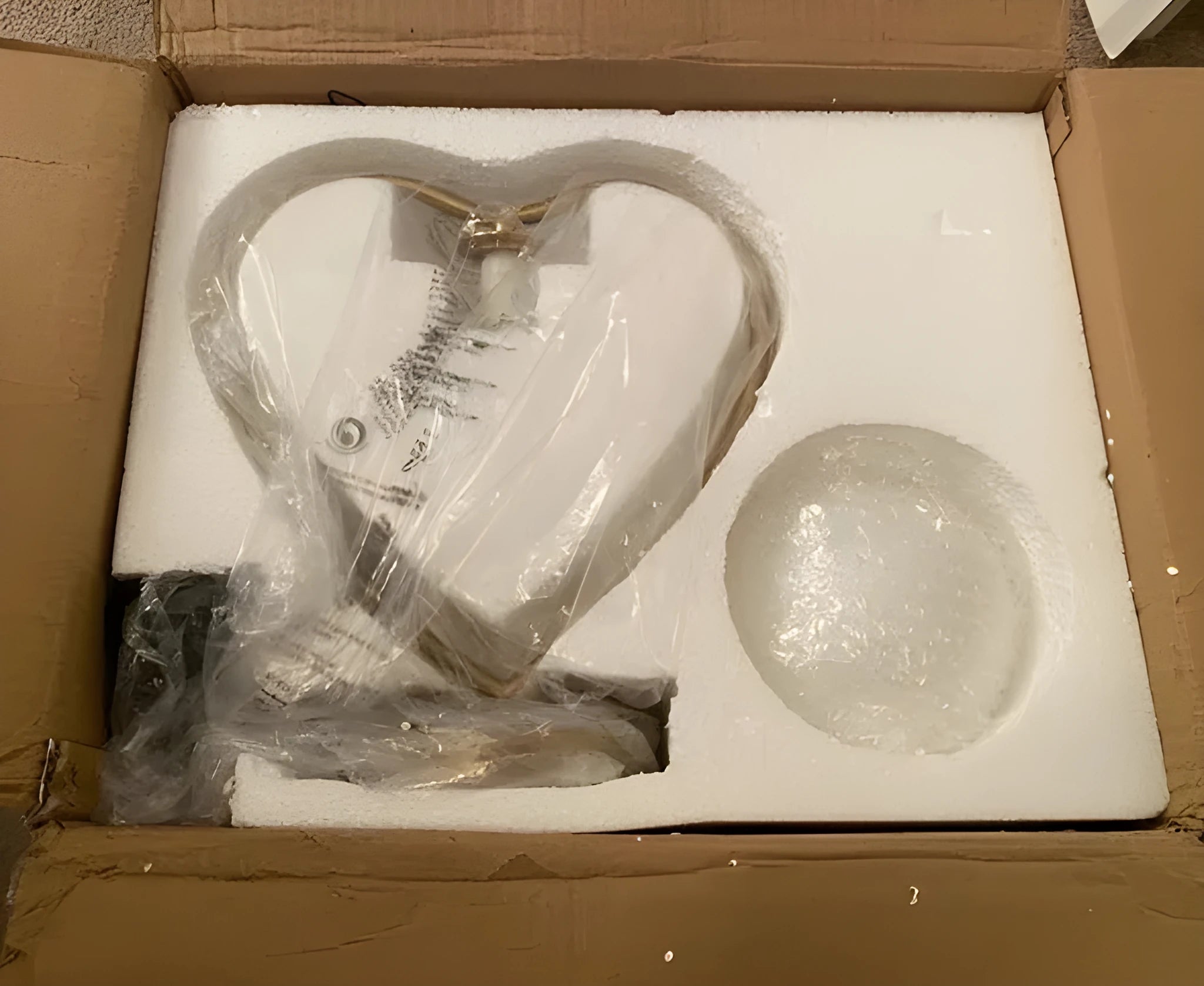 Heart shaped LED lamp with warm white colour changing lights