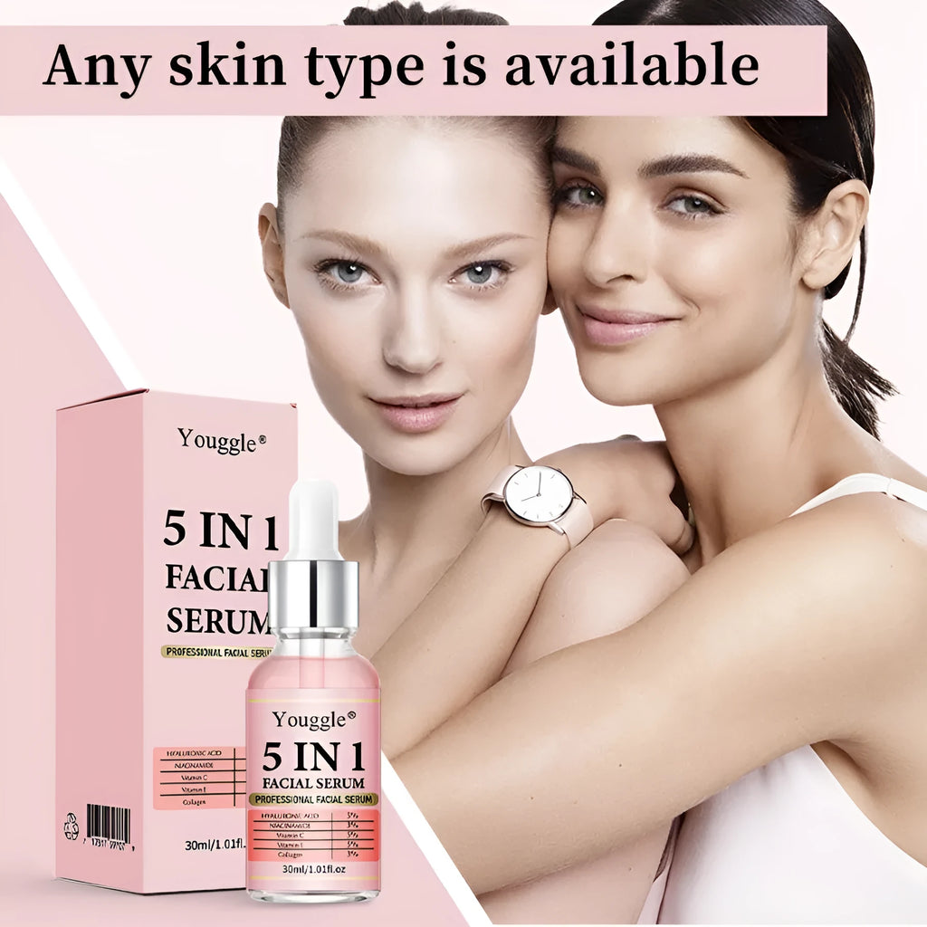 5-in-1 face serum 30ml bottle complete skin transformation solution