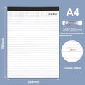 A4 tearable notebook with grid pages and wireless adhesive binding for meeting minutes