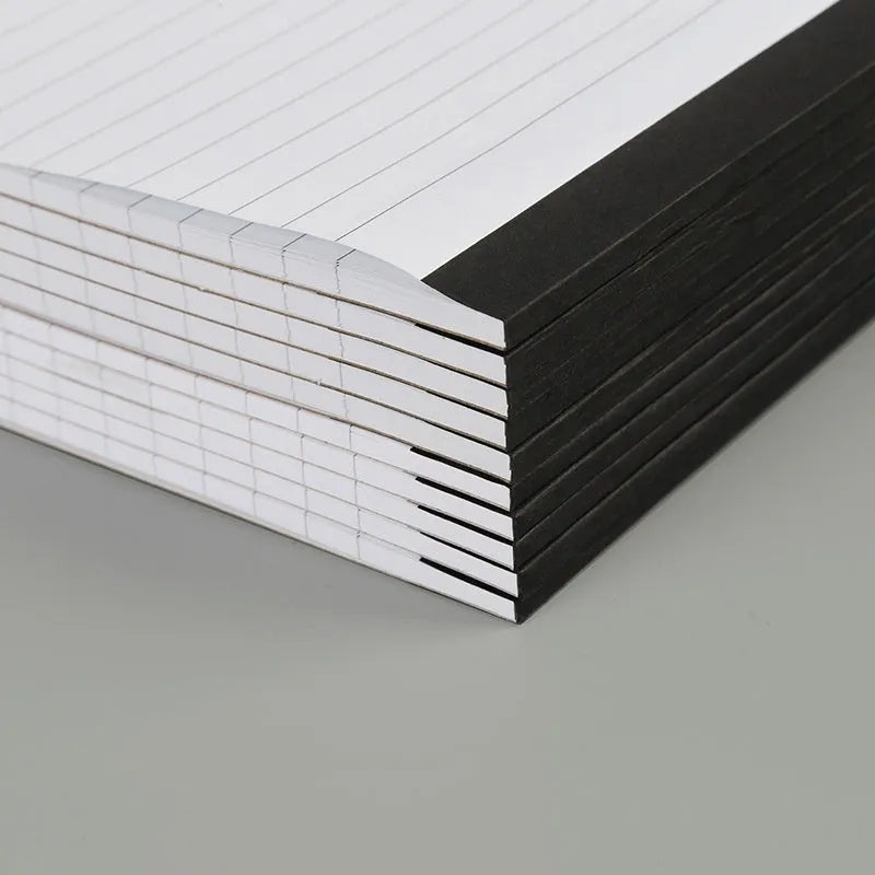 A4 tearable notebook with grid pages and wireless adhesive binding for meeting minutes