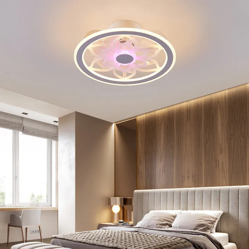 Chijia 8018 super quiet ceiling fan light with PMMA lampshade for bedroom and study in simple modern style