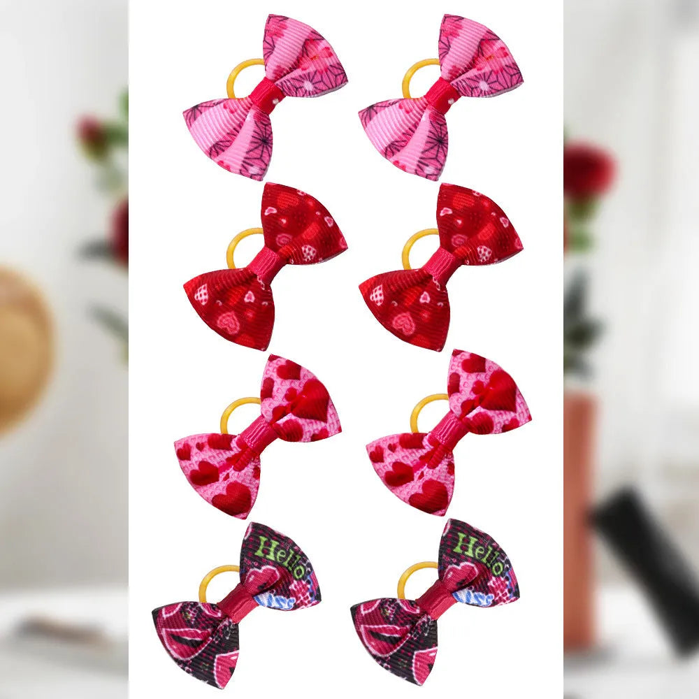 Cloth plaid pet head bow accessory for dogs and cats with British style pattern