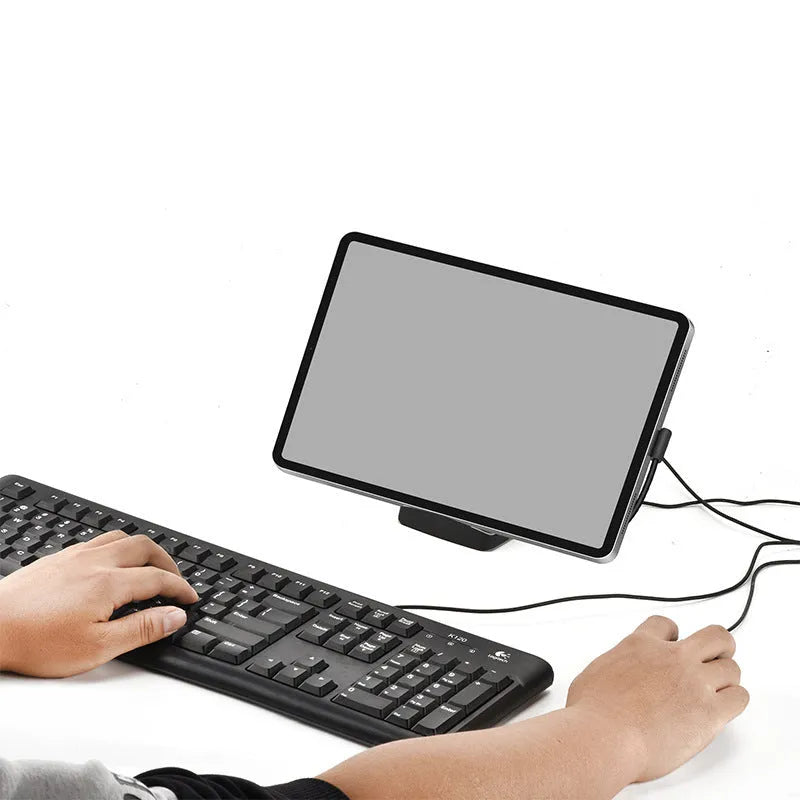 Black Type-C bracket docking station with HDMI, USB 3.0 and two USB 2.0 ports, ABS and aluminium alloy