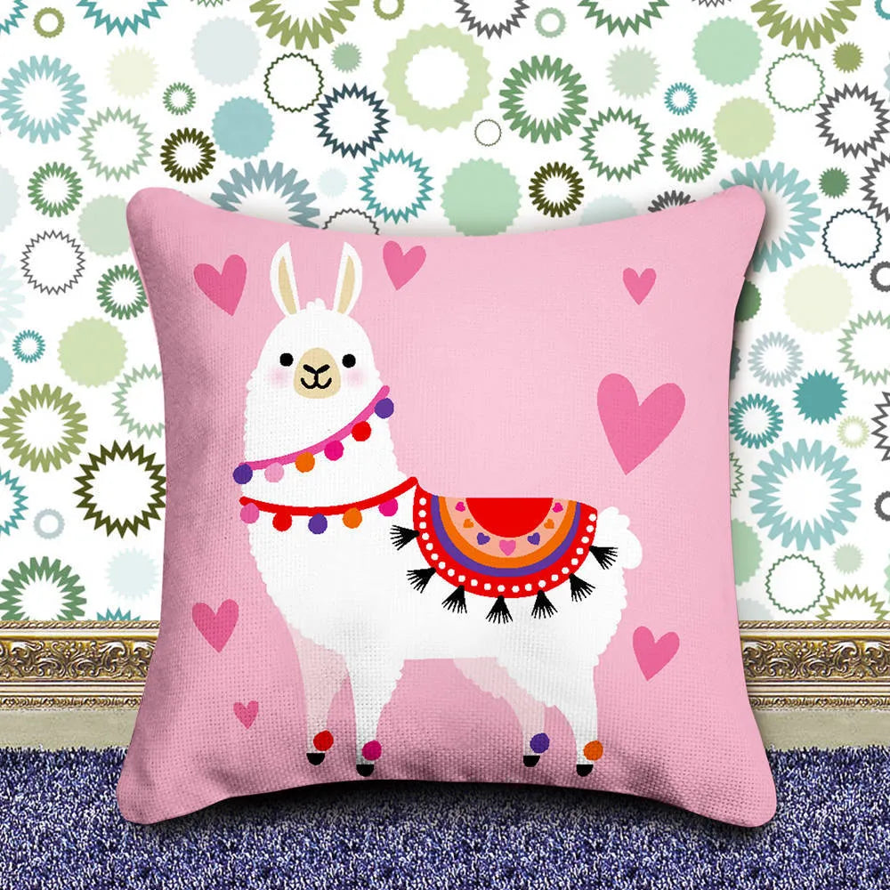 DIY full diamond drawing cotton pillowcase 40x40cm with resin diamonds and craft kit on white background
