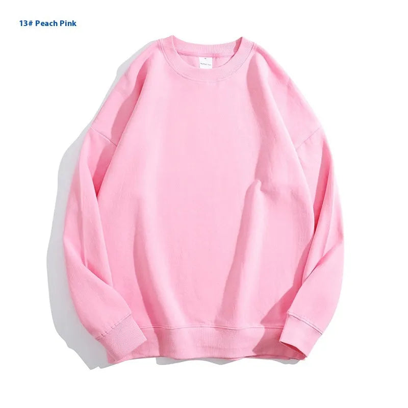 Cotton off shoulder sweater in loose fit with round neck and long sleeves