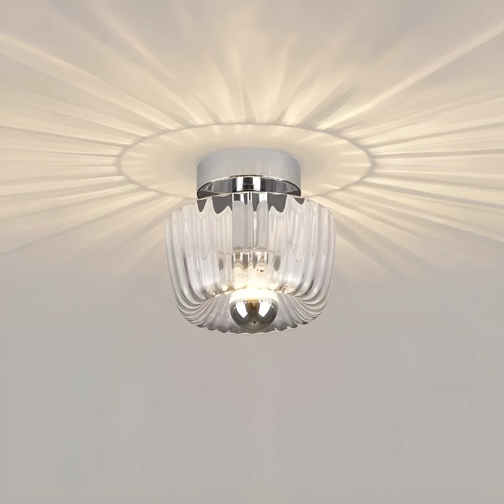 French ceiling light in transparent gold finish for bedroom or balcony 220V