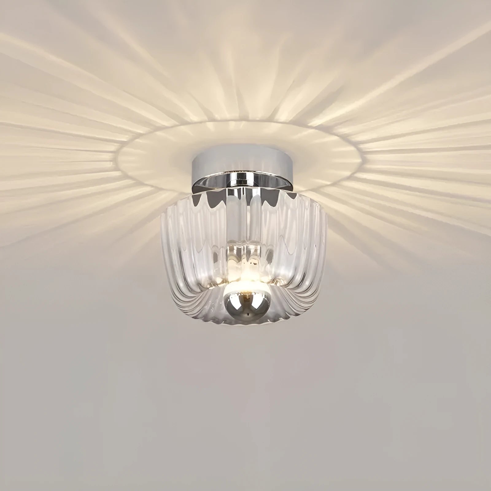 French ceiling light in transparent gold finish for bedroom or balcony 220V