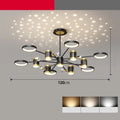 Black Nordic style iron chandelier with 13 lights and remote control