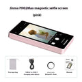 Magnetic selfie display screen for mobile phone rear camera, black or pink, HDMI same screen device