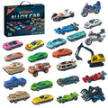 Christmas advent calendar blind box with 24 alloy sliding car models in colour SZ303 for children