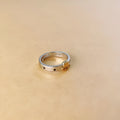 Women's shy rabbit ring in metal with adjustable opening and electroplated finish