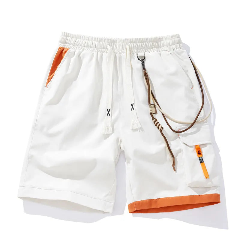 Men's plus size bamboo fibre shorts in loose fit with high waist and cropped length