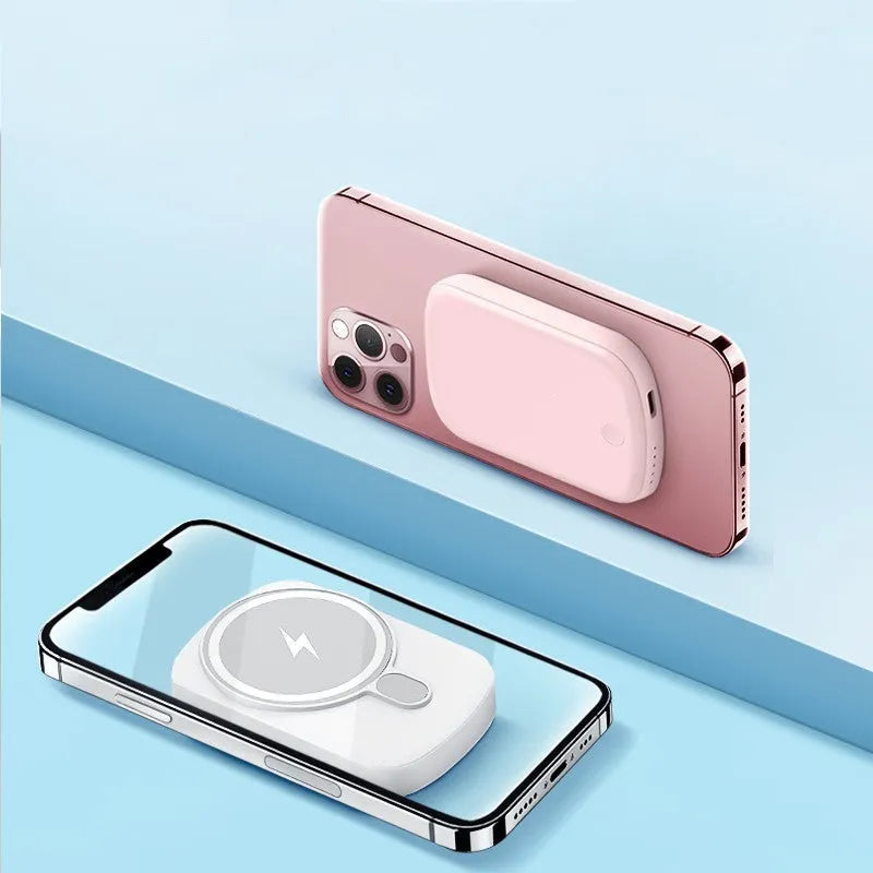 Magsafe magnetic wireless power bank in multiple colours with capacity options