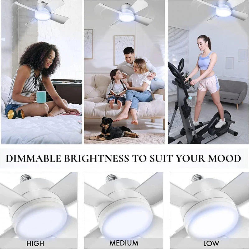 Versatile ceiling fan with bright LED light, wireless remote control, and easy installation