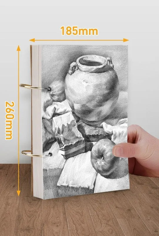8K thickened sketchbook for hand-painted marker and watercolour drawing with multiple paper type options
