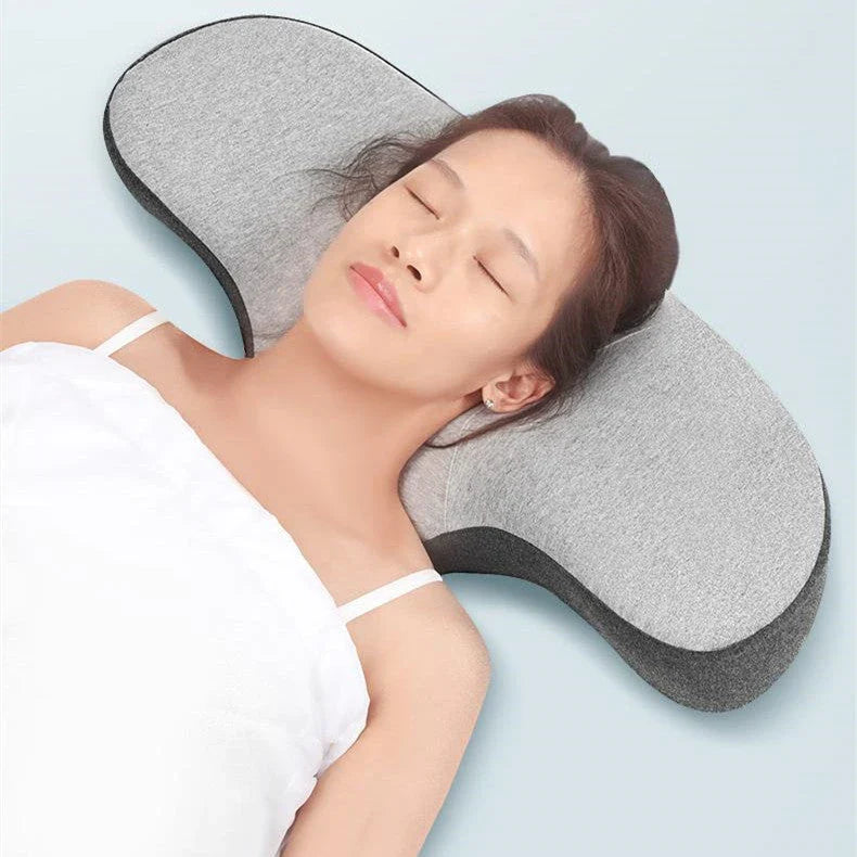 Premium memory foam pillow with contoured design for personalized neck support and spinal alignment