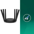 AC1900 Gigabit dual-band wireless router with four external antennas and UK power plug