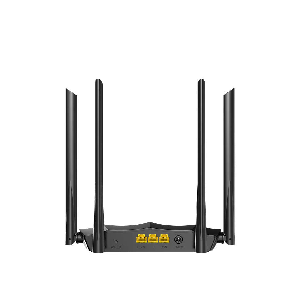 AC8 dual-band wireless router with Gigabit ports on a desk