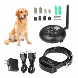 2-in-1 Wireless Dog Fence with Adjustable Range and Rechargeable Batteries