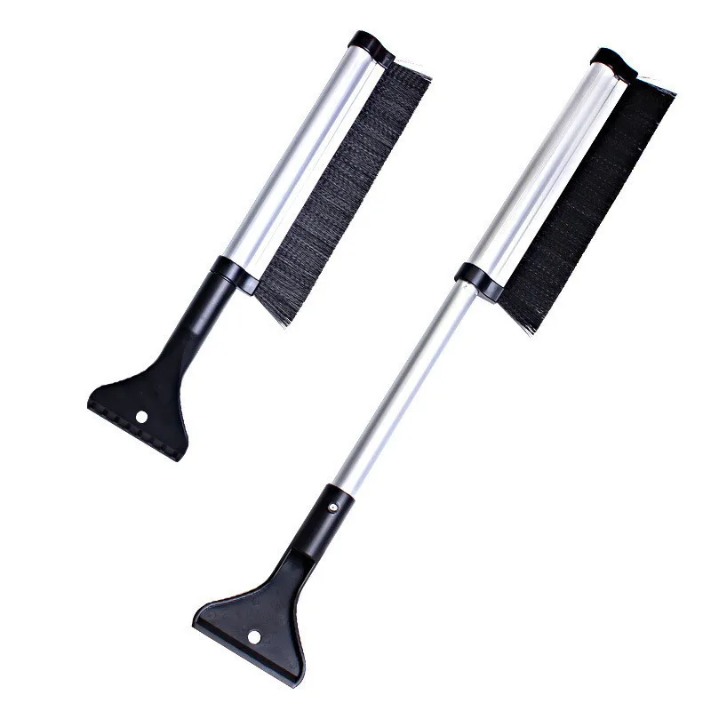 2-in-1 Telescopic Snow Brush and Ice Scraper with Extendable Handle for Effortless Windscreen Cleaning