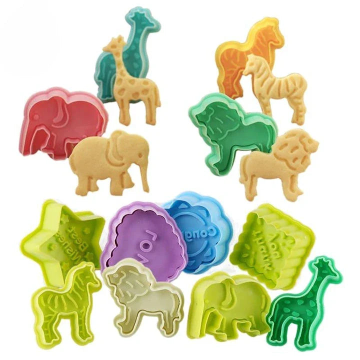 3D animal-shaped cookie molds in various New Zealand-inspired designs, including sheep, kiwi, penguin, whale, and octopus