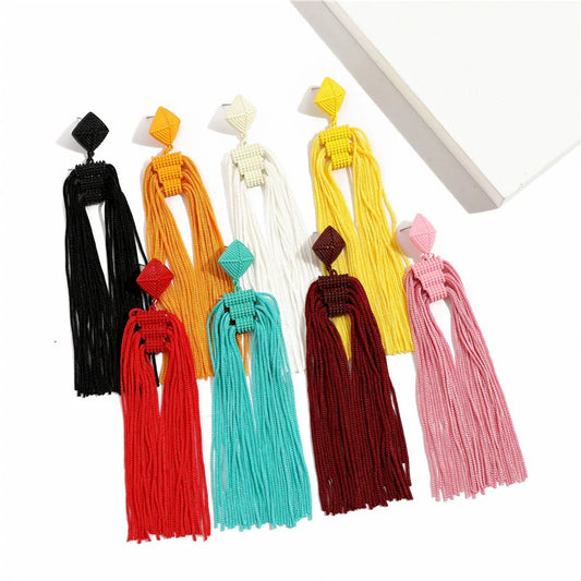 Vintage Boho Tassel Earrings in various colors, a stylish and unique accessory for Kiwi women