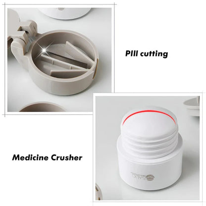 4-in-1 Portable Medicine Crusher and Pill Cutter - Compact, Versatile Device for Seamless Medication Management