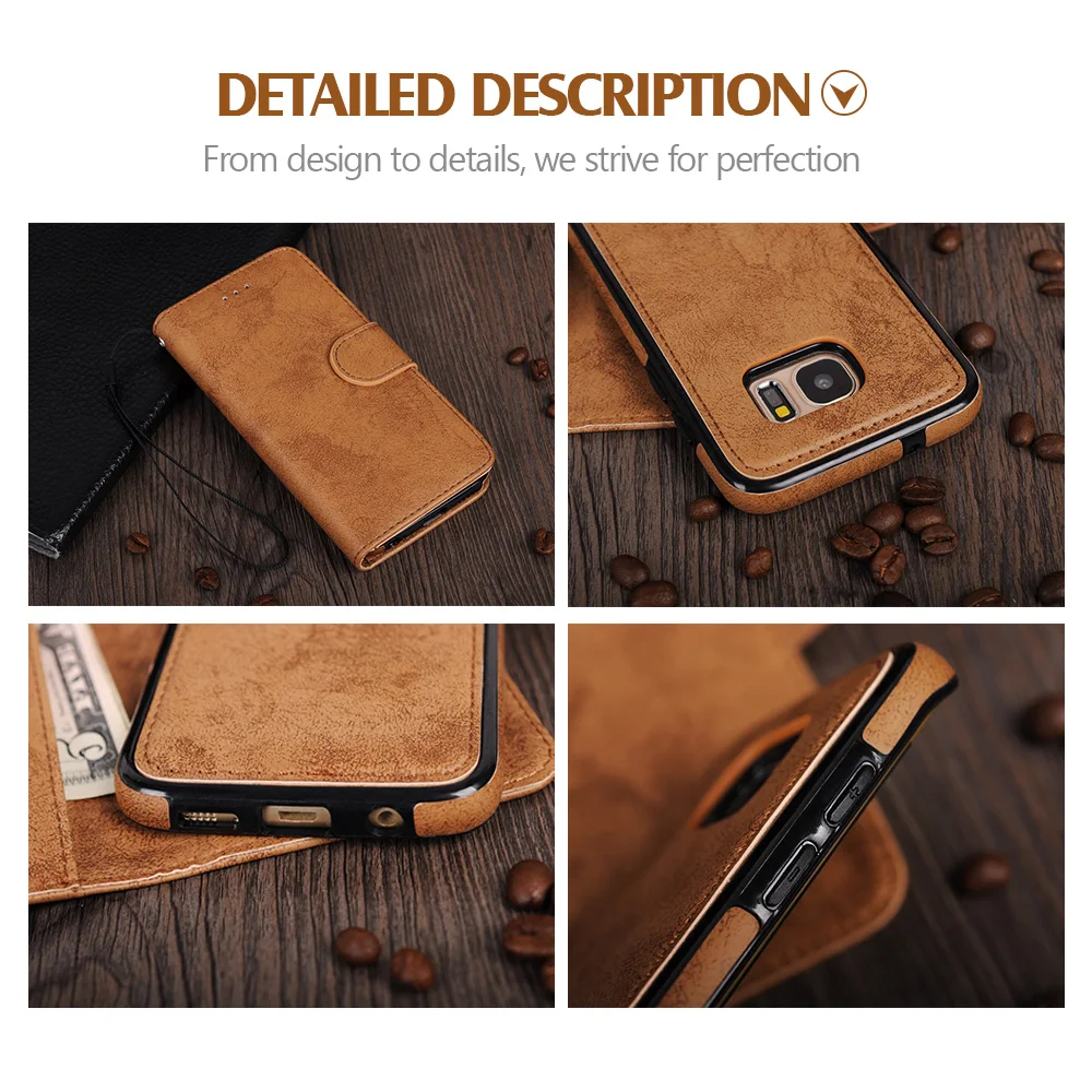 2-in-1 Premium Magnetic Phone Wallet Case with Detachable Design, Multiple Card Slots, and Secure Magnetic Closure