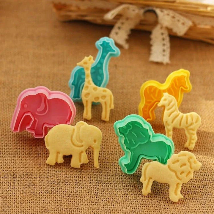 3D animal-shaped cookie molds in various New Zealand-inspired designs, including sheep, kiwi, penguin, whale, and octopus