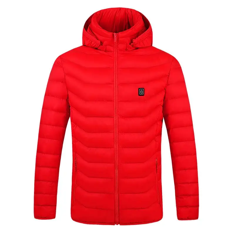 WarmWinter™ USB Heated Jacket in Black, Blue, and Red colours with adjustable heating zones and temperature settings